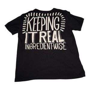 Chipotle "Keeping it Real Ingredient Wise" Uniform T-shirt Unisex Medium Black